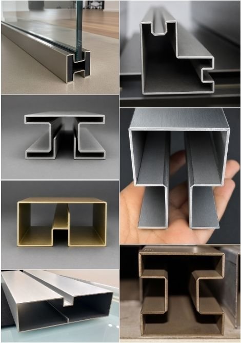 Stainless steel glass housing structural support profile