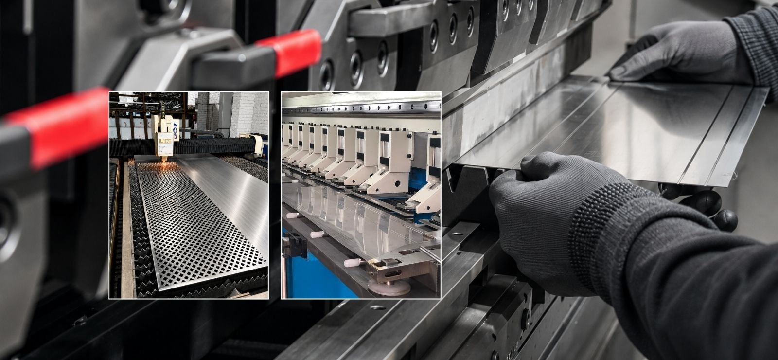 Metal Craft Studio factory floor with CNC laser cutting and bending machinery in operation